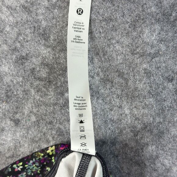 Lululemon Wunder Under HR Tight 25" FLRM Floral Black Size 2 - Picture 7 of 9